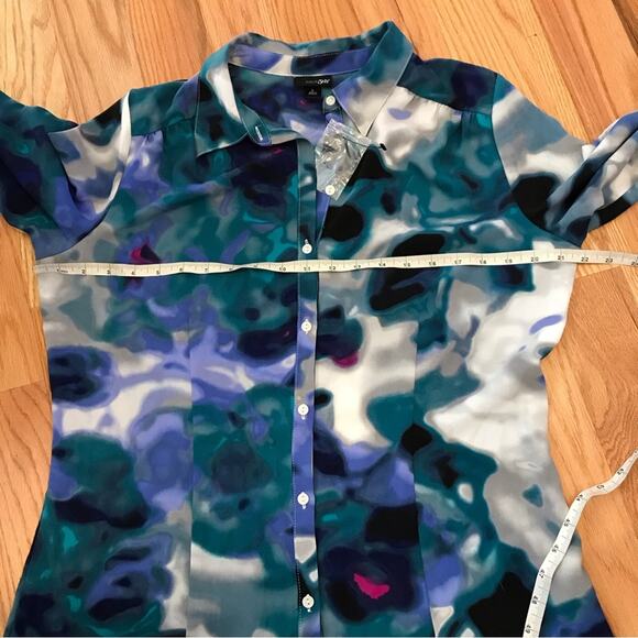 East 5th Avenue button down water color blouse new without tag size large - Picture 5 of 6